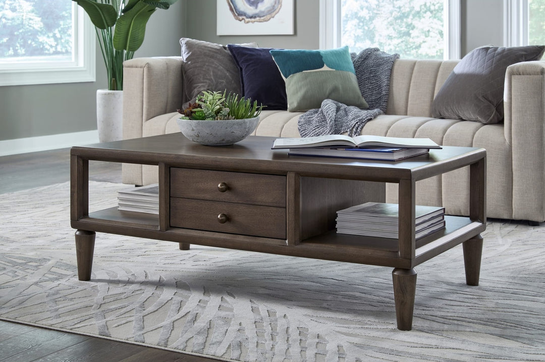 Langley Open Coffee Table in Autumn Forest — lifestyle photo