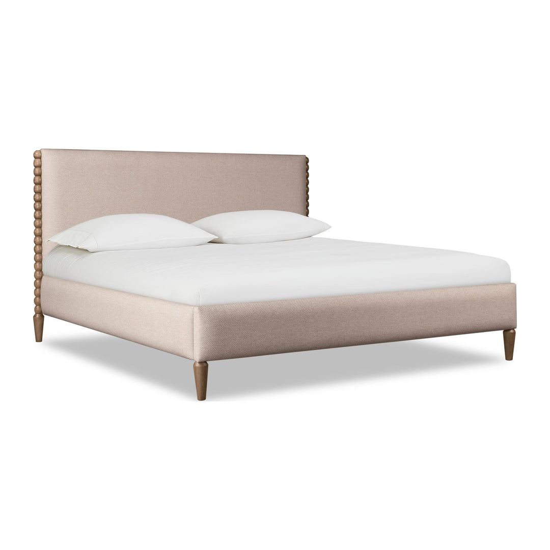 Langley Upholstered Bed by Modus — white background, angled view