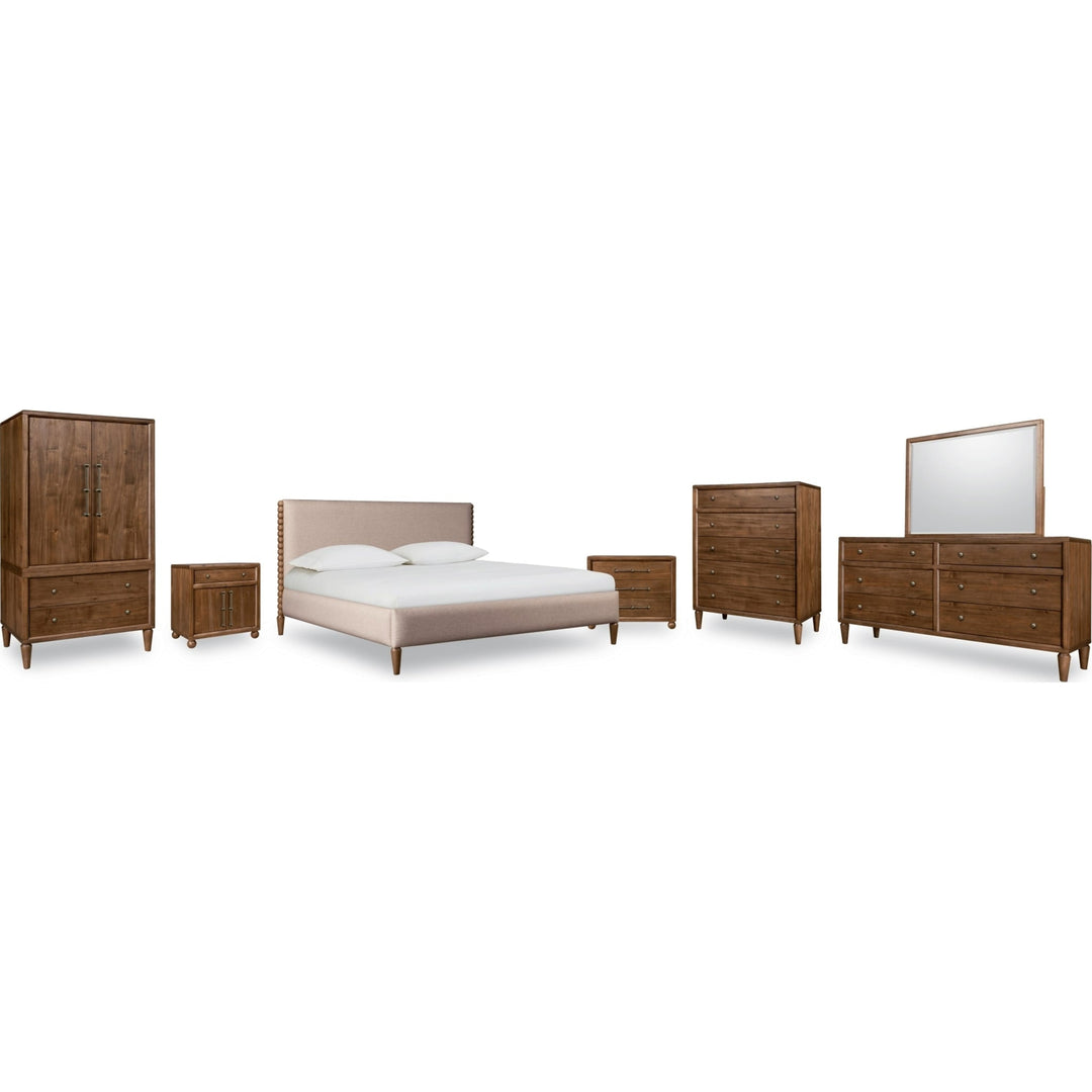 Langley Upholstered Bed — shown with the Langley bedroom group — white background