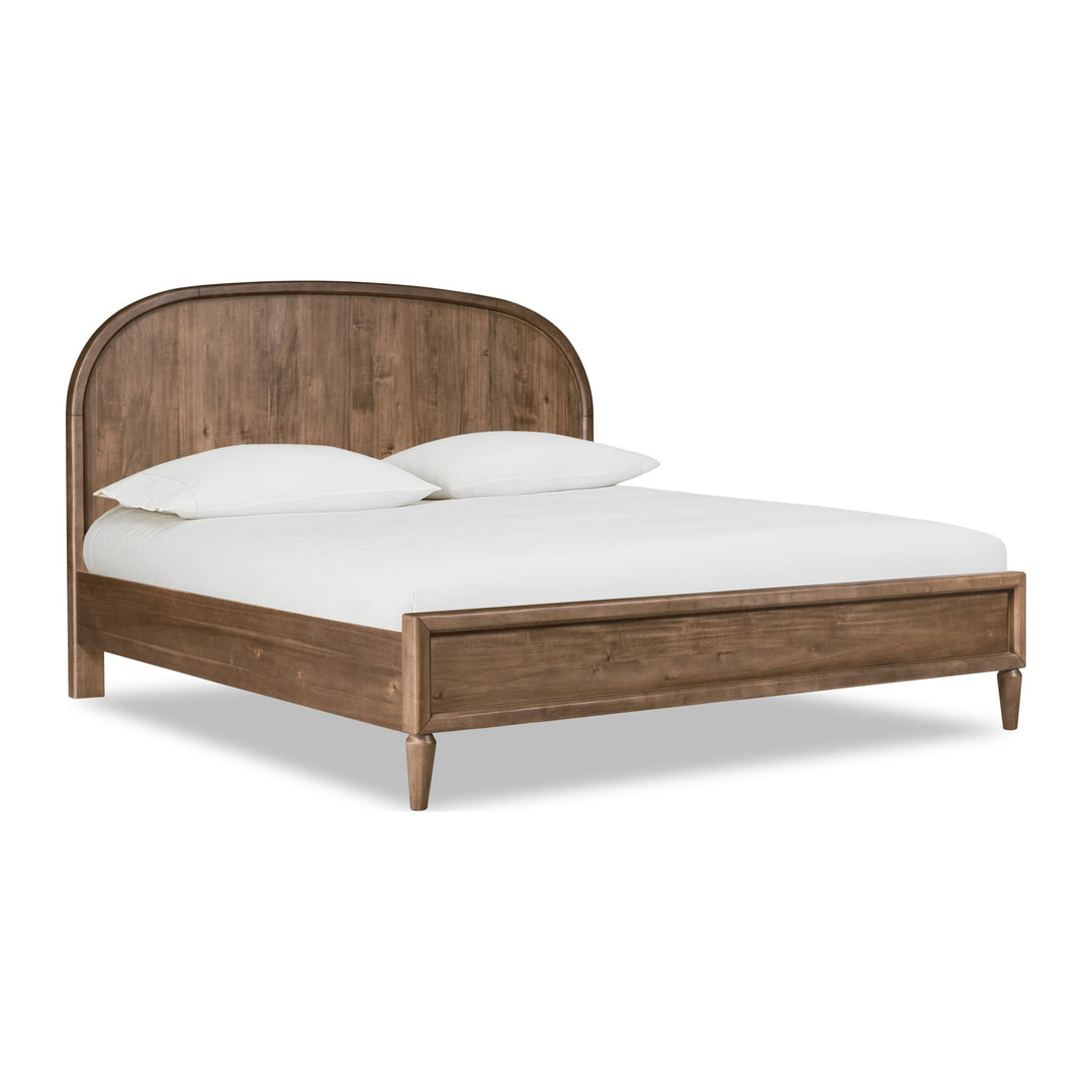 Langley Wood Bed by Modus — white background, angled view