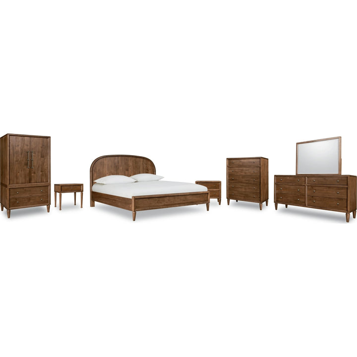 Langley Wood Bed — shown with the Langley bedroom group — white background