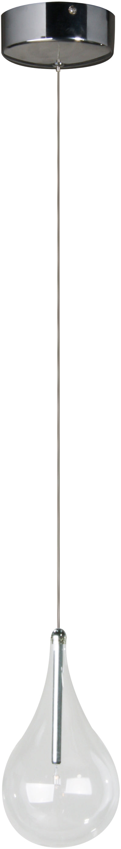 Larmes 1-Light Pendant by ET2 Lighting in Polished Chrome finish