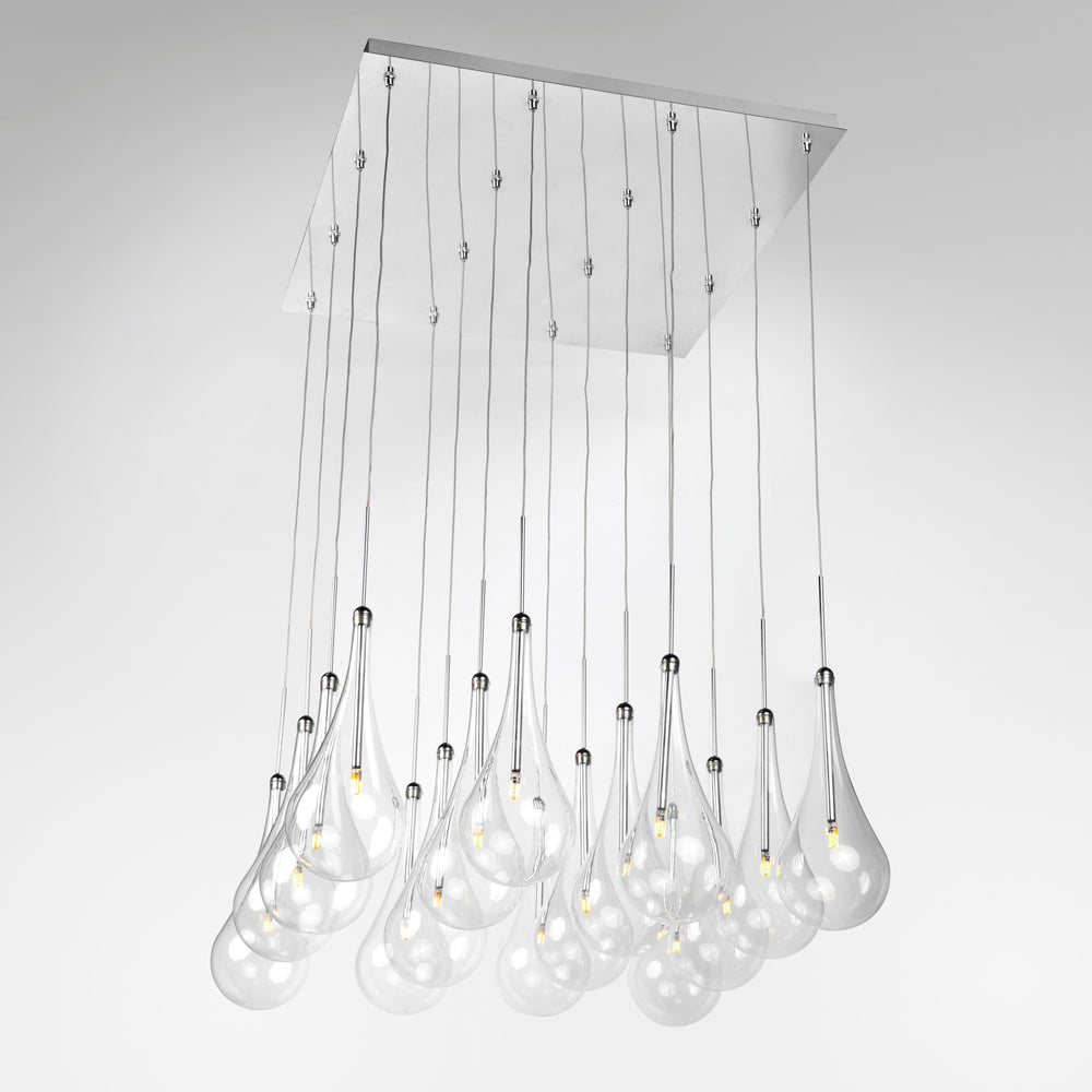 Larmes 16-Light LED Pendant by ET2 Lighting, styled view 1