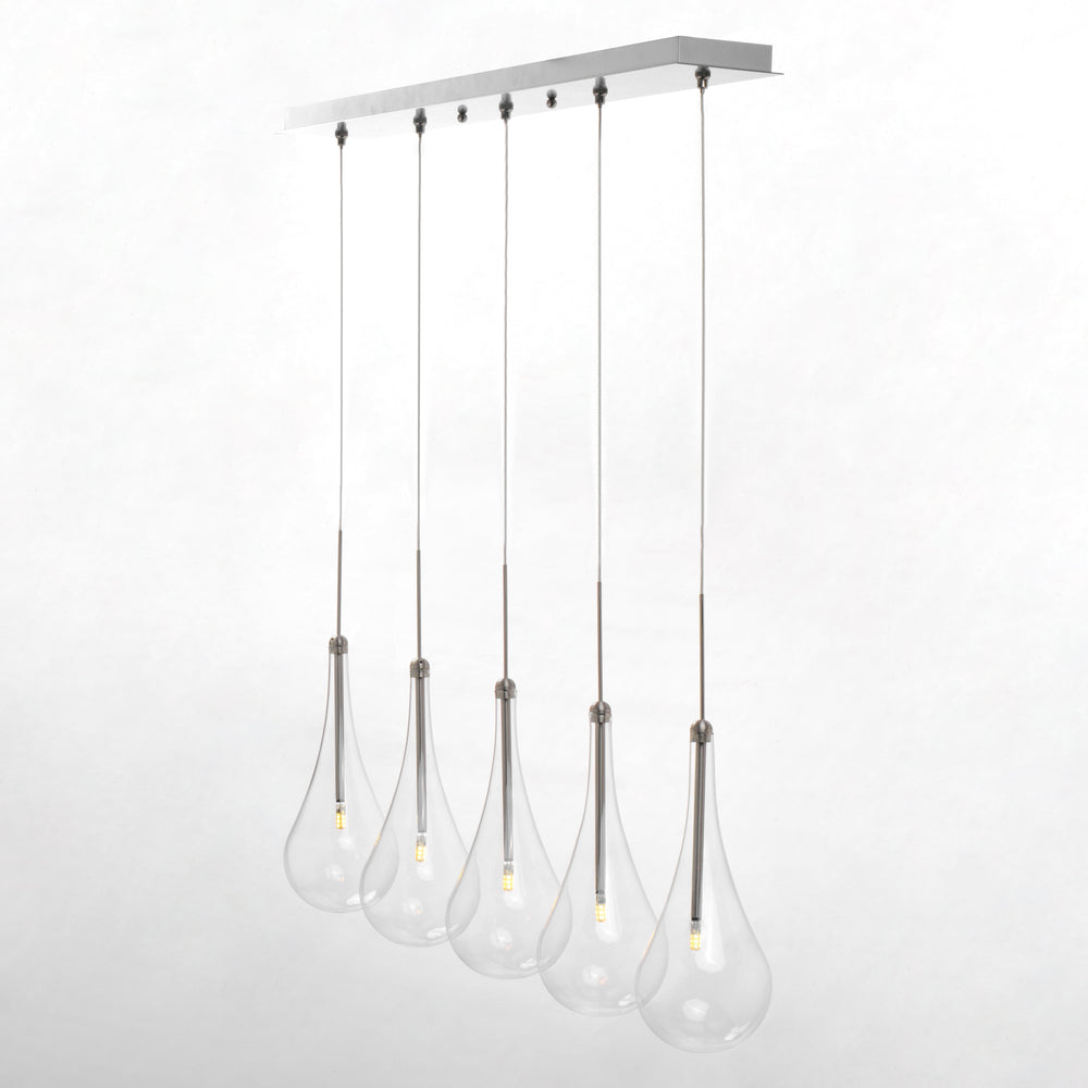 Larmes 5-Light LED Pendant by ET2 Lighting, styled view 1