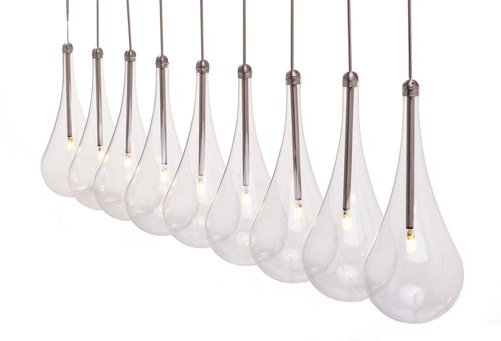 Larmes 9-Light LED Pendant by ET2 Lighting, detail view 1