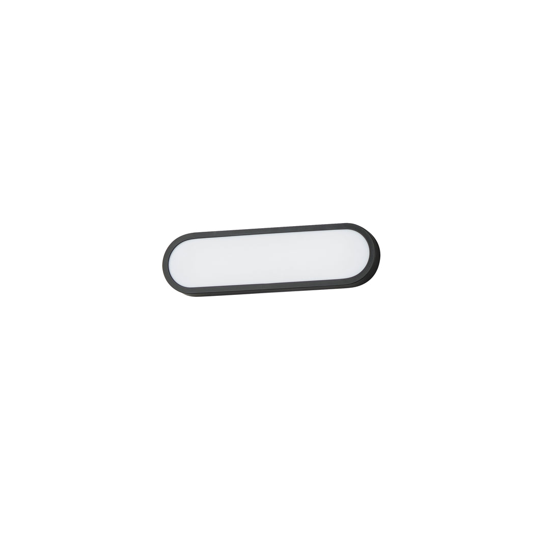 Latitude 18" LED Bath Sconce by ET2 Lighting in Black, front view