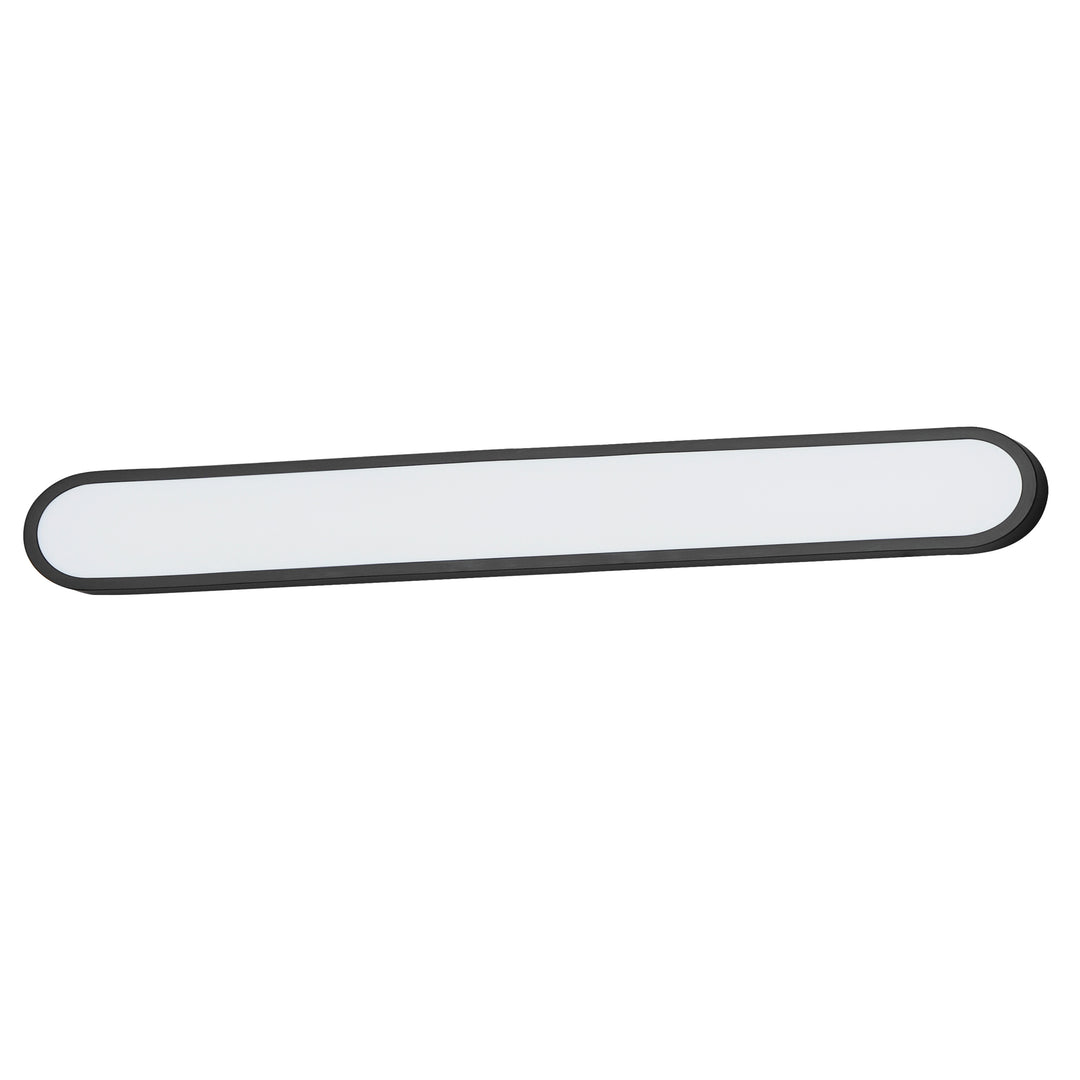 Latitude 48" LED Bath Sconce by ET2 Lighting in Black, front view