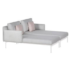 Layout Double Chaise by Barlow Tyrie – Arctic White, white background