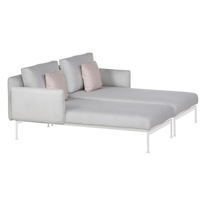 Layout Double Chaise by Barlow Tyrie – Arctic White, white background