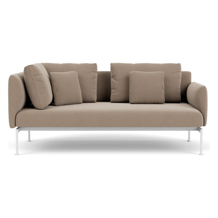 Layout Double Corner Seat 179 by Barlow Tyrie – Arctic White, white background