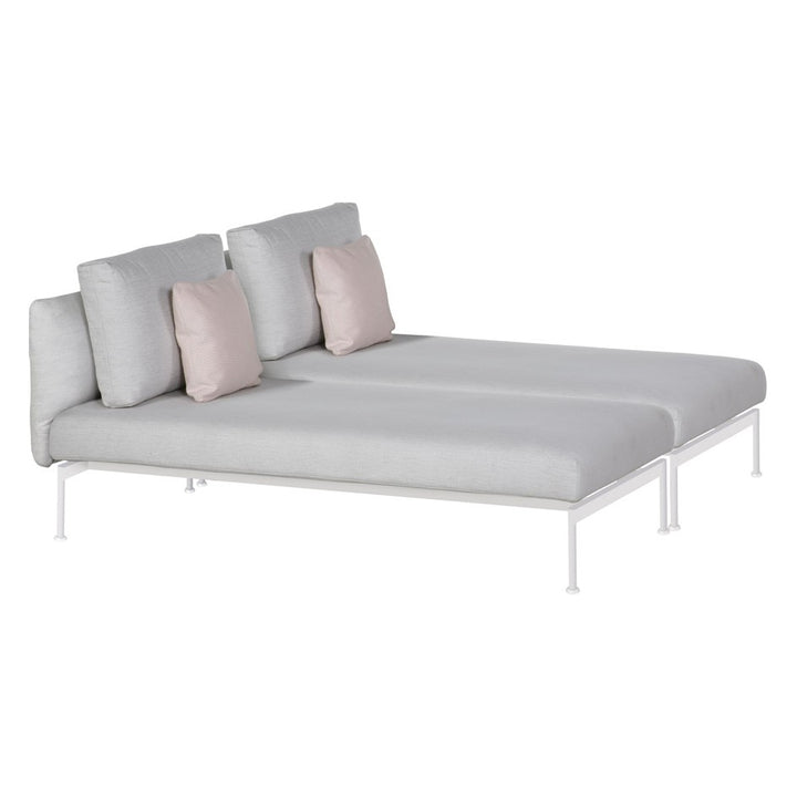 Layout Double Lounger by Barlow Tyrie – Arctic White, white background