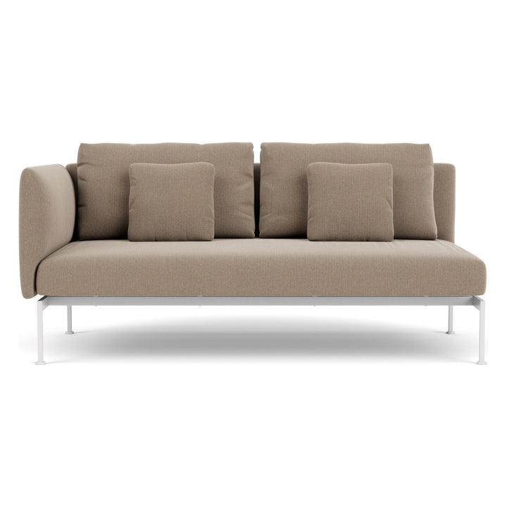 Layout Double Seat – One High Arm by Barlow Tyrie – Arctic White, white background