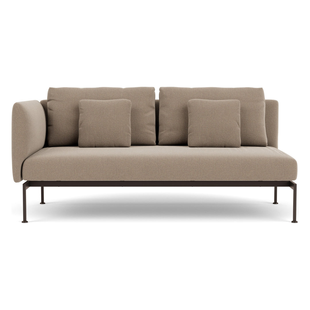 Layout Double Seat – One High Arm by Barlow Tyrie – Forge Grey
