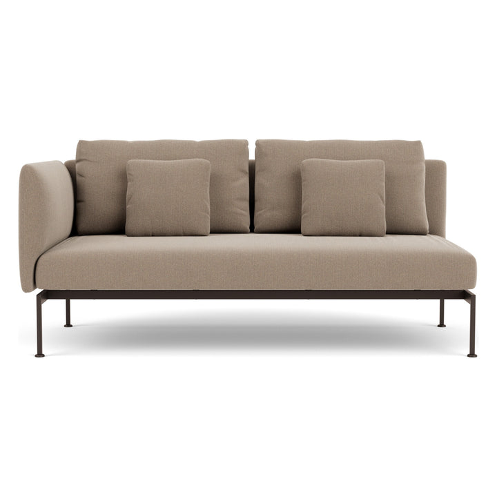 Layout Double Seat – One High Arm by Barlow Tyrie – Forge Grey