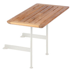 Layout Side Table 80 by Barlow Tyrie – Arctic White, white background