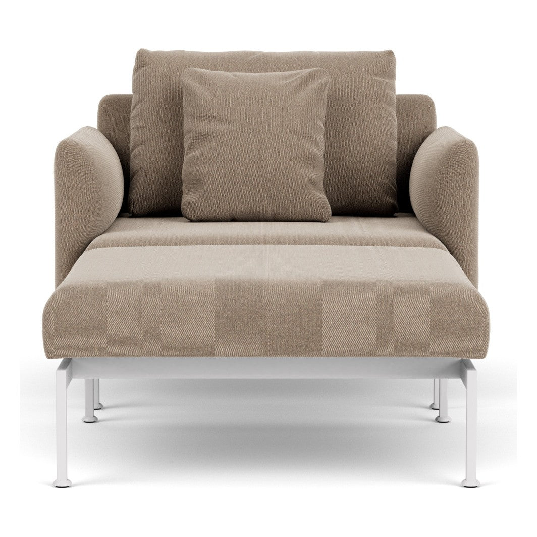 Layout Single Ottoman by Barlow Tyrie – Arctic White, white background