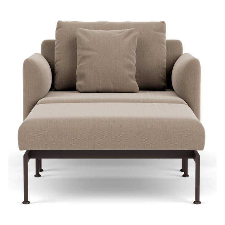 Layout Single Ottoman by Barlow Tyrie – Forge Grey