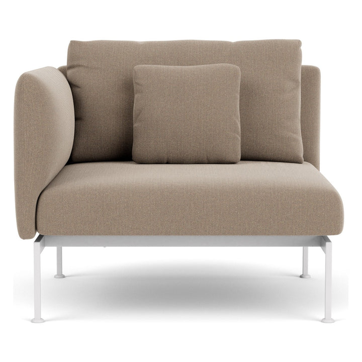 Layout Single Seat – One High Arm by Barlow Tyrie – Arctic White, white background