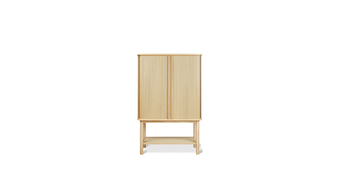 Ledger Tall Cabinet by Gus Modern on white background