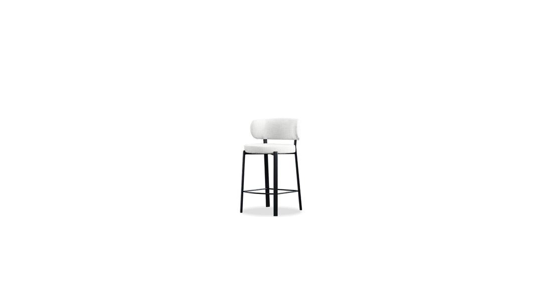 LILY Counter Stool in Alabaster Hopsack