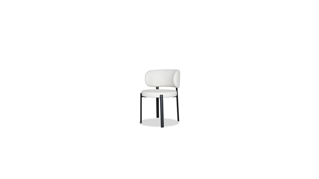 LILY Dining Chair in Alabaster Hopsack