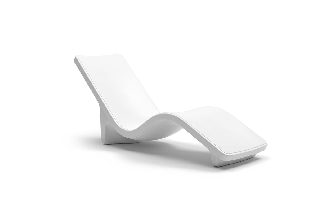 Line Chaise Lounge by Tupelo in Highcloud White — studio cutout
