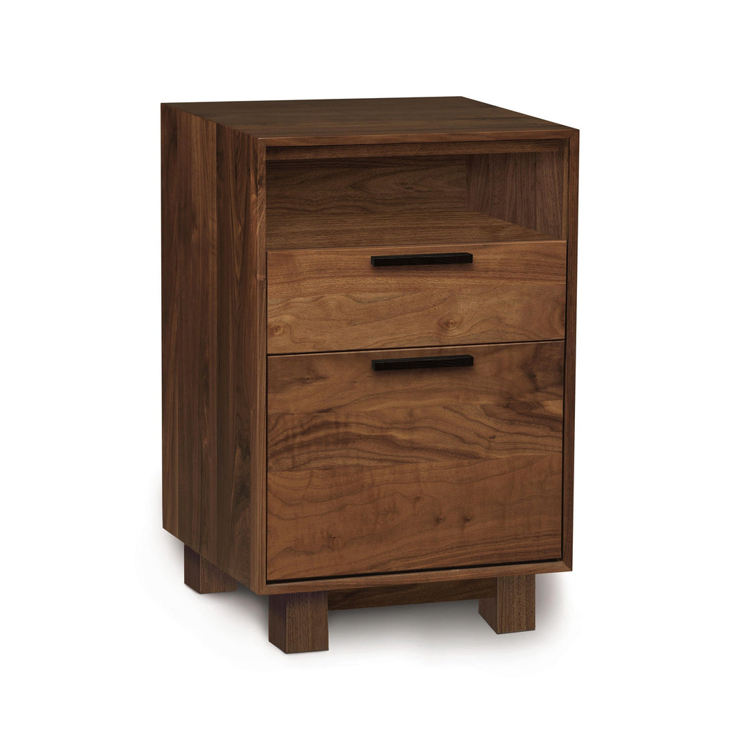 Copeland Linear narrow file cabinet in walnut