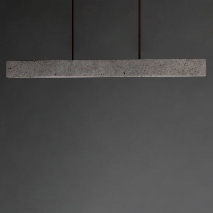 Lintel 47" LED Linear Stone Pendant by ET2 Lighting, styled view 6