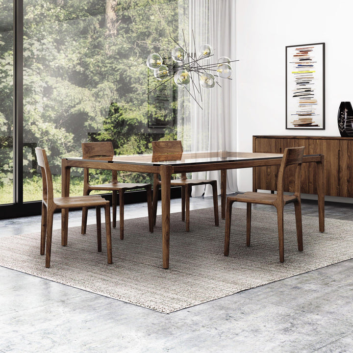 Lisse Glass Top Dining Table lifestyle by Copeland Furniture