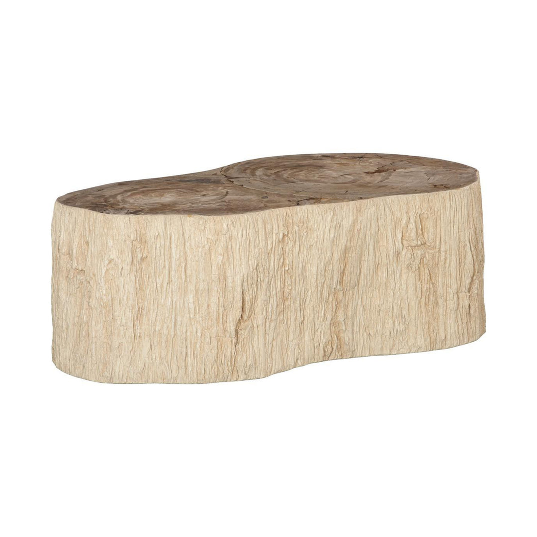 Lithic Petrified Freeform Coffee Table, Rough, Cream by Phillips Collection — centered product view
