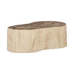 Lithic Petrified Freeform Coffee Table, Rough, Cream by Phillips Collection — centered product view