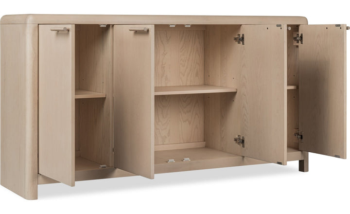 Liv Four Door Sideboard in White Sand — product view on a white background