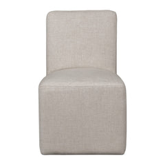 Liv Fully Upholstered Dining Chair by Modus in Natural Linen — product view on a white background