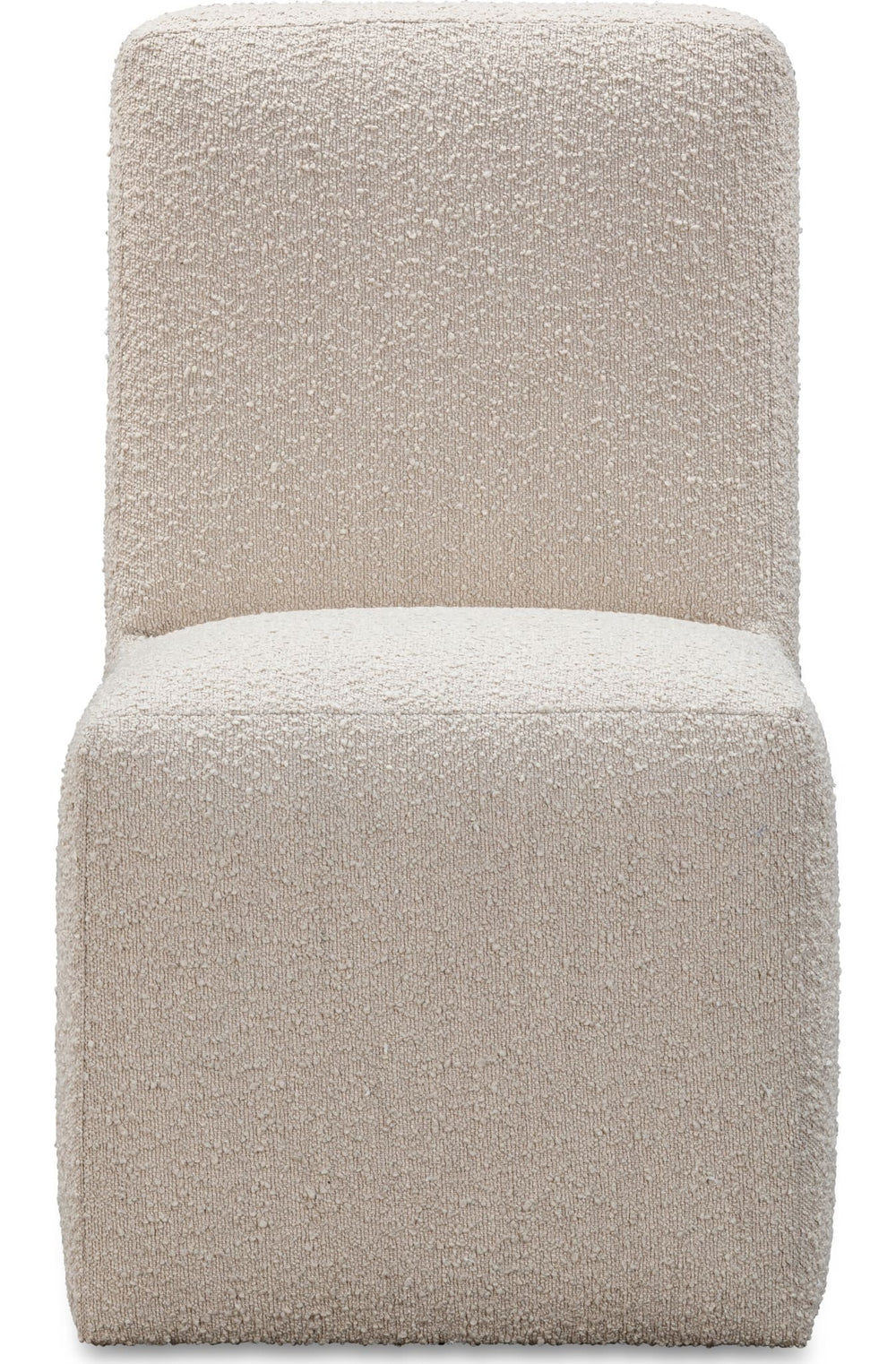 Liv Fully Upholstered Dining Chair in Brun Boucle — product view on a white background