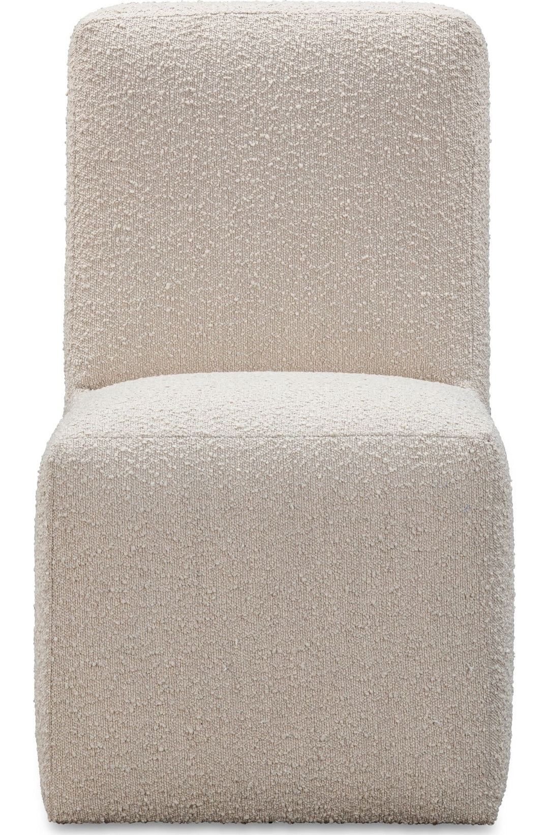 Liv Fully Upholstered Dining Chair in Brun Boucle — product view on a white background