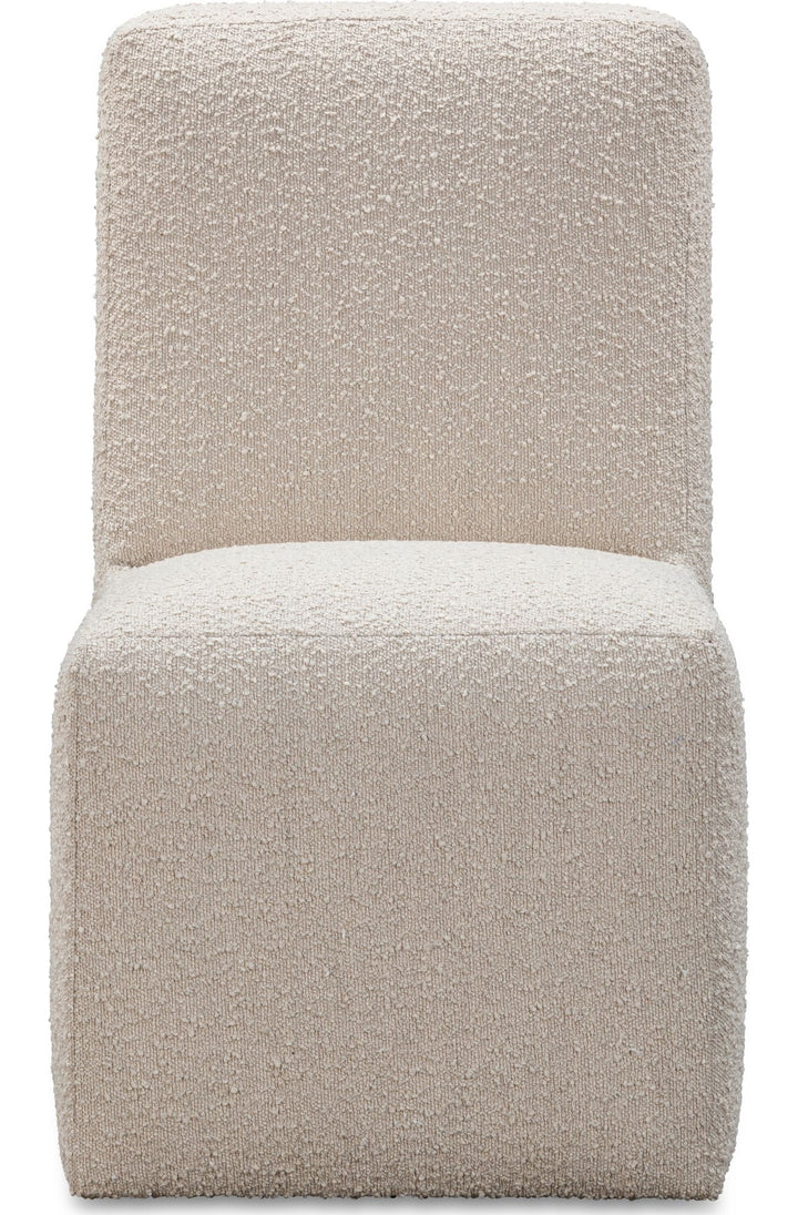 Liv Fully Upholstered Dining Chair in Brun Boucle — product view on a white background
