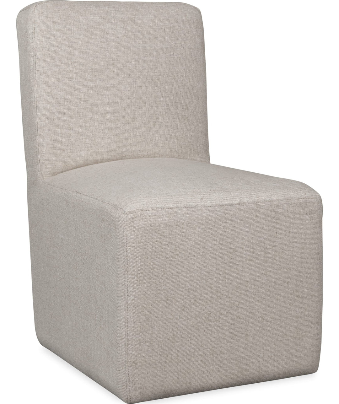Liv Fully Upholstered Dining Chair in Natural Linen — product view on a white background
