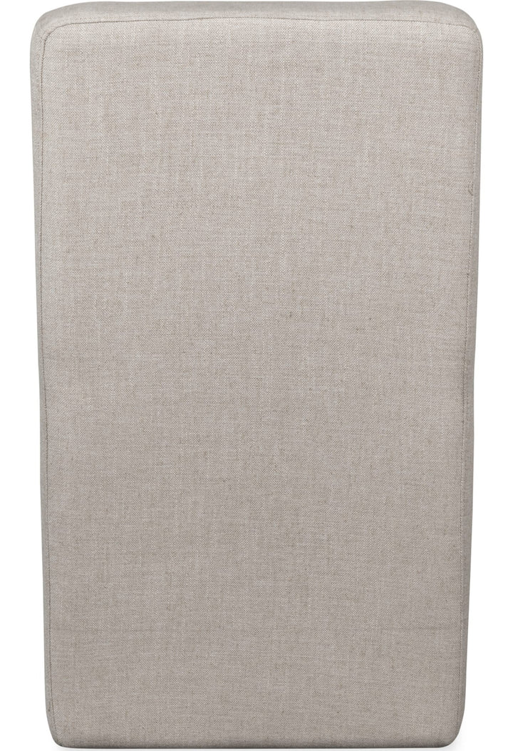 Liv Fully Upholstered Dining Chair in Natural Linen — product view on a white background