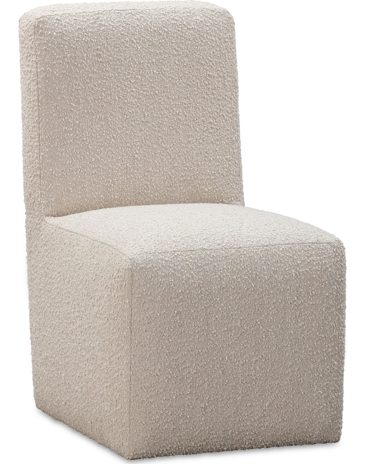 Liv Fully Upholstered Dining Chair in Brun Boucle — product view on a white background