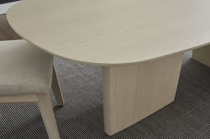 Liv Oval Dining Table in White Sand — lifestyle photo