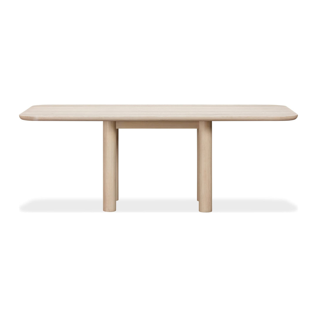 Liv Rectangular Dining Table by Modus in White Sand — product view on a white background
