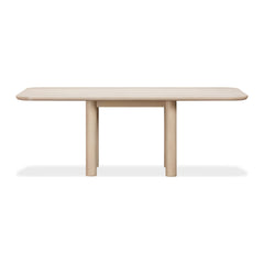 Liv Rectangular Dining Table by Modus in White Sand — product view on a white background