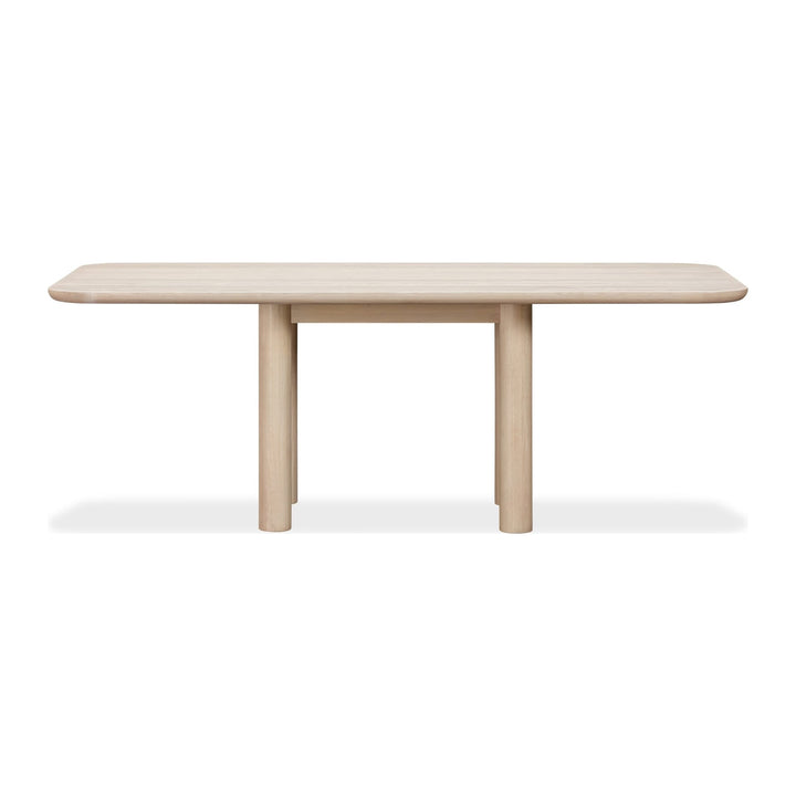 Liv Rectangular Dining Table by Modus in White Sand — product view on a white background