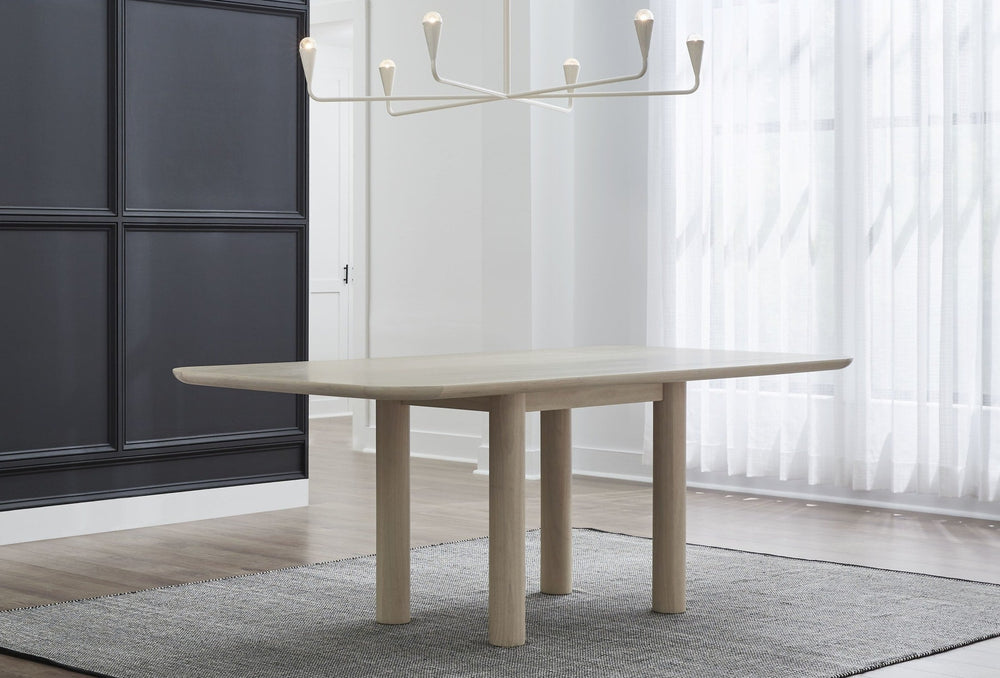 Liv Rectangular Dining Table in White Sand — lifestyle photo