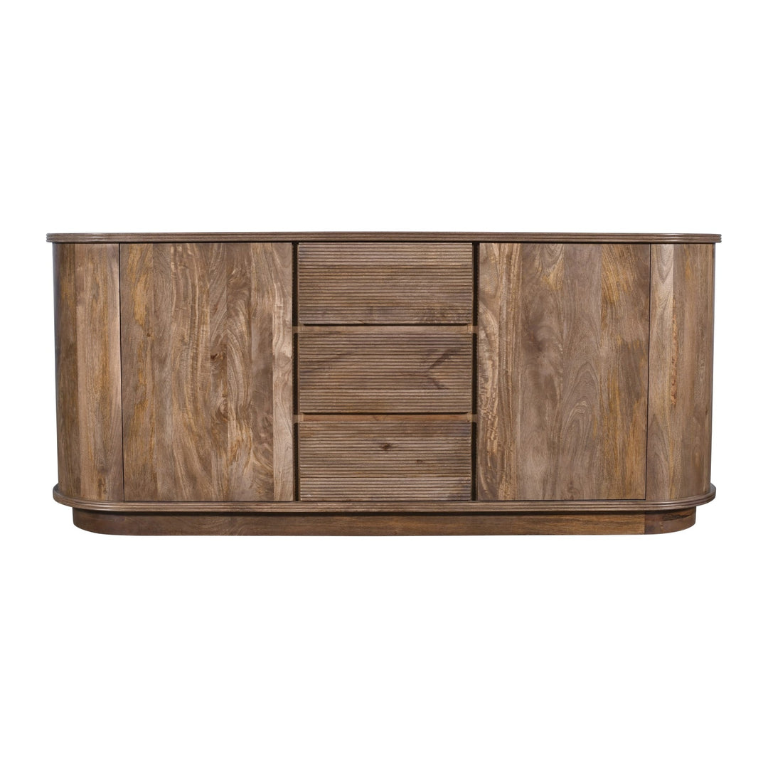 Liyana Solid Wood Sideboard by Modus in Natural Tan — product view on a white background