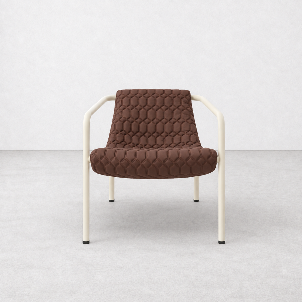 Liz Chair | Quilted Cocoa by Interior Moderna - view 2