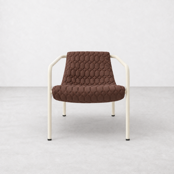 Liz Chair | Quilted Cocoa by Interior Moderna - view 2