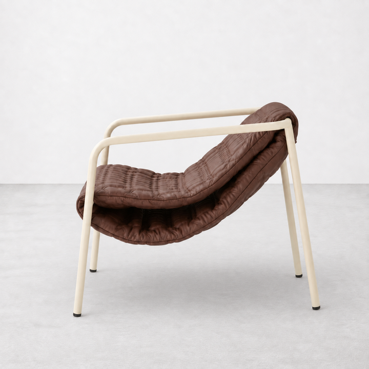 Liz Chair | Quilted Cocoa by Interior Moderna - view 3
