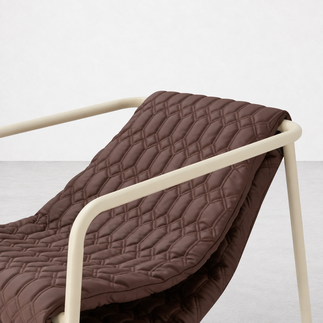 Liz Chair | Quilted Cocoa by Interior Moderna - view 5