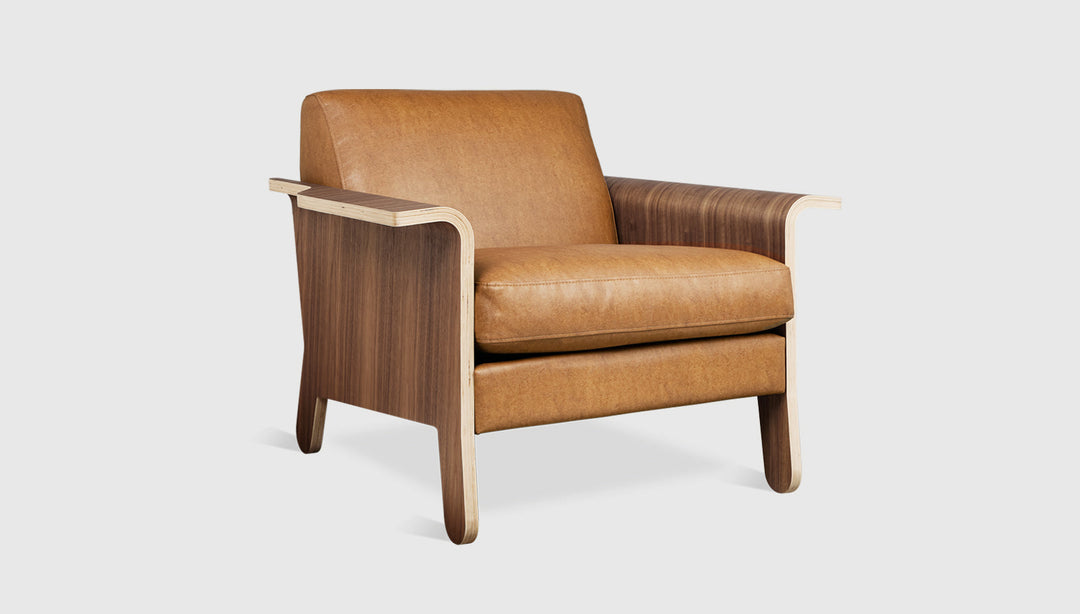 Lodge Chair in Vegan Appleskin Leather Cognac